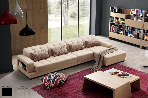 Upholstery Leather Couch Corner Sofa Landscape Sofas new Corner Suite Seat Living  Canapé en cuir rembourré Canapé d'angle Canapés de paysage nouveau Siège de suite d'angle Salon
