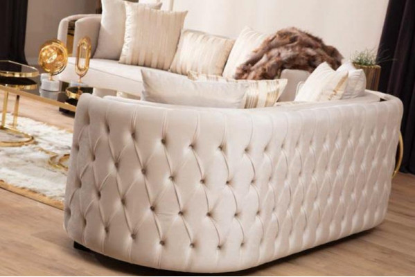 Canapé 3 places Meubles Tissu Canapés Trois places Design de luxe Salon Style moderne