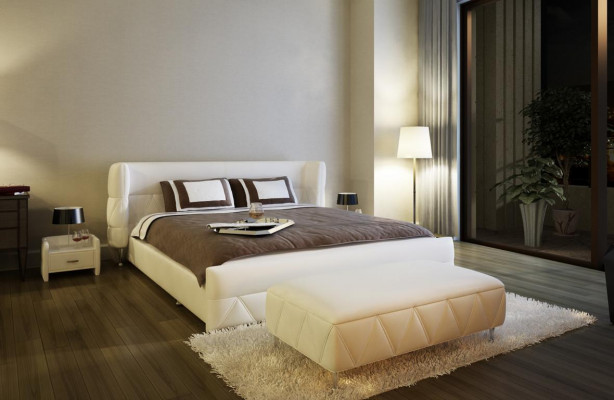 Lit de design moderne Hôtel Lits XXL Style de luxe Double Cuir 140 160 180x200cm