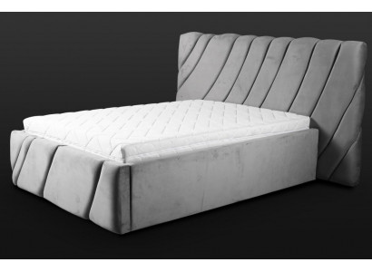 Lit gris lits en velours Lit double 140x200 Lits de design Mobilier d'hôtel