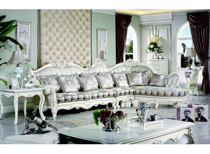 Canapé d'angle Chesterfield classique et charmant en Olive pour votre maison