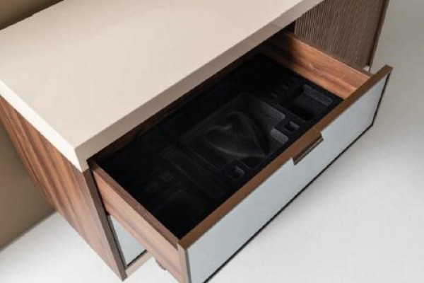 Table de chevet de chambre moderne Consoles Tables d'appoint en bois beige