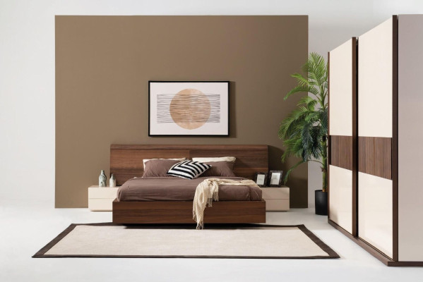 Table de chevet de chambre moderne Consoles Tables d'appoint en bois beige