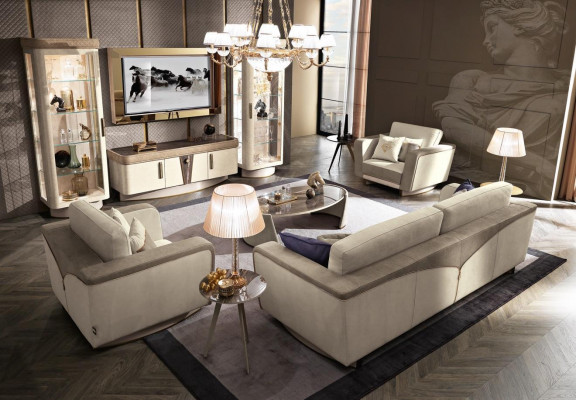 Ensemble de meubles murales 4 pièces. Meuble TV de salon Vitrine Étagère Suite Moderne Groupe de Bois TV