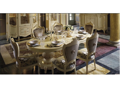Suite de meubles en bois 2x chaises avec accoudoirs 4x chaise Table nouvelle Salle à manger Ensemble 7 pièces