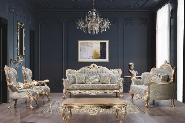 Canapé Chesterfield ensemble 3+3+1+1 Table basse Siège canapé classique Rembourrage du siège