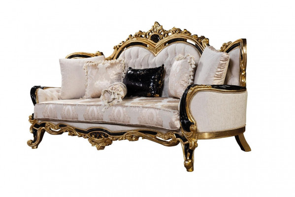 Chesterfield 3 places Designer Canapé Luxe Canapés Tissu Textile Neuf