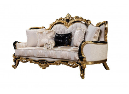 Chesterfield 3 places Designer Canapé Luxe Canapés Tissu Textile Neuf
