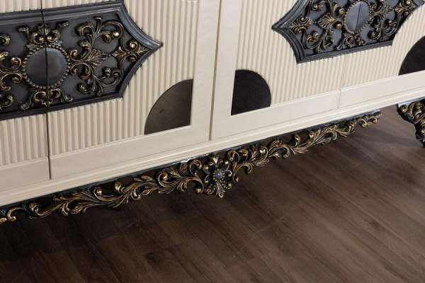Commode Armoire avec miroir Commode noble Buffet Baroque Rococo Commode en bois