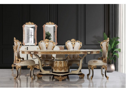 Classique r Table en bois de luxe Tables de style baroque rococo antique Salle à manger Salon nouveau