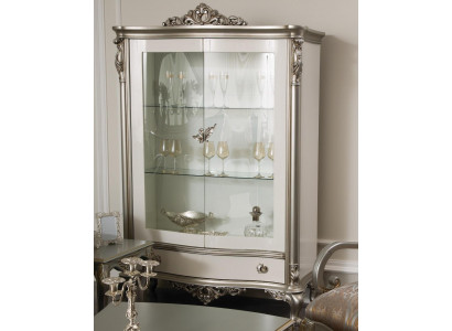 Vitrine classique en argent style français Buffet meuble vitrine en verre