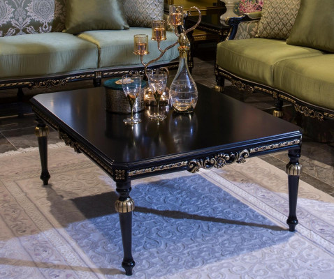 Table basse noire Tables basses Salon Table en bois Table d'appoint nouvelle