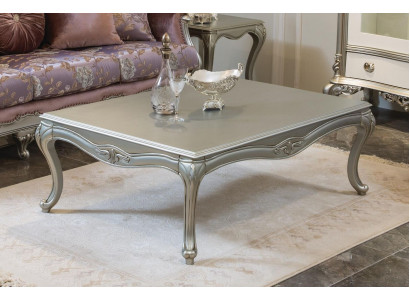 Table basse de luxe Tables basses classiques Table en argent Nouvelle table en bois