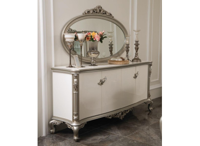 Luxueux Commode Miroir Groupe Bois Console Buffet Tiroirs Consoles