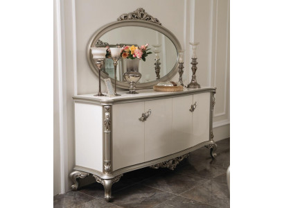 Luxueux Commode Miroir Groupe Bois Console Buffet Tiroirs Consoles