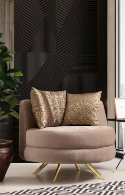 Fauteuil meubles design de luxe Style classique Textile Salon Lounge nouveau