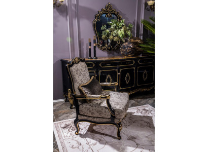 Fauteuil Designer de revêtement Textile 1 Place Revêtement de Siège Meuble Baroque