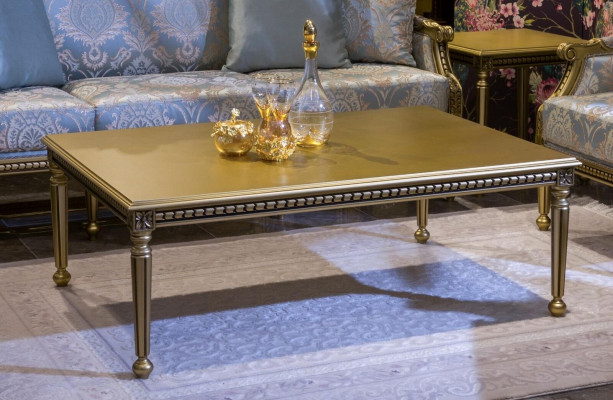 Table basse Tables basses Salon Table basse de luxe Design doré nouveau