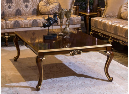 Table basse de luxe Marron Tables basses Salon Table en bois Meubles