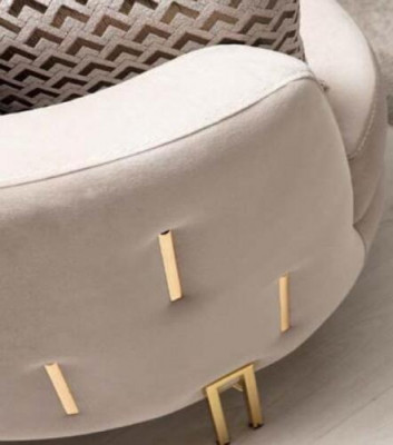 Fauteuil rembourré Seater Design Canapé Fauteuil Relax Tissu Lounge Luxe Salon