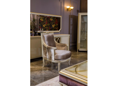 Fauteuil Art Déco Relax en tissu Salon Siège en tissu de luxe en polyester