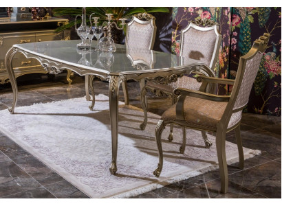 Ensemble de salle à manger Ensemble de salle à manger Classique Baroque Rococo 4 pièces Suite de chaises 4x Chaises