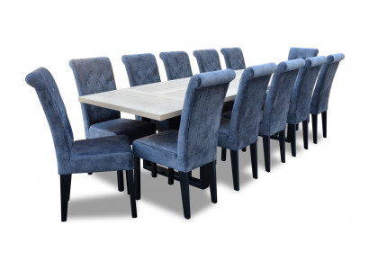 Suite de design de salle à manger de luxe 7 pièces. Ensemble Table + 6 Chaises Moderne Complet nouveau