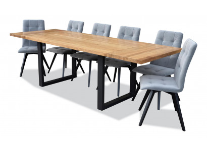 Table à manger 6x Chaises Suite classique Salle à manger 7 pièces Ensemble Table rectangulaire Chaise