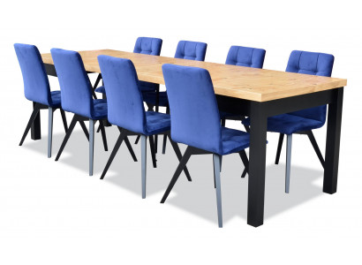 Salle à manger Ensemble de 7 pièces avec 6 chaises Fauteuil inclinable Table à manger rectangulaire Groupe de chaises