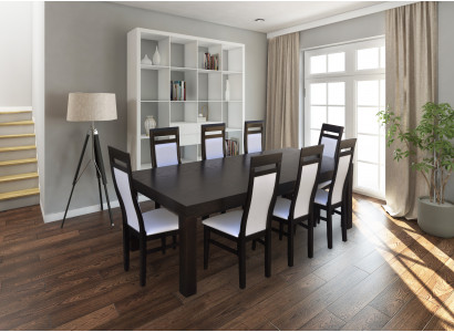 Table de conférence XXL avec 8 chaises Table en bois avec chaises assorties Tables de réunion rembourrées