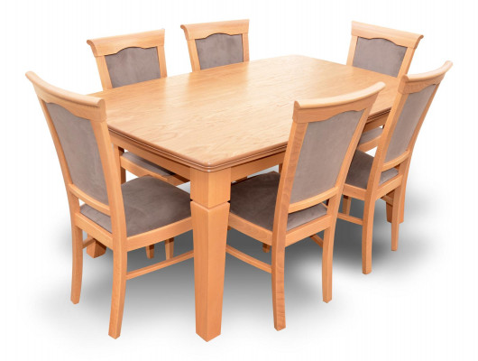 Luxueux ensemble de salle à manger de designer, chaise de suite de table du groupe de 7 pièces. Nouveaux groupes de meubles