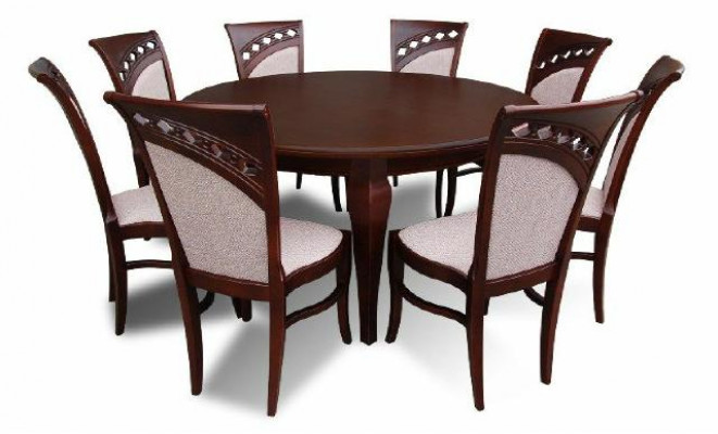 Table de réunion ronde 8 chaises table ronde table en bois ronde