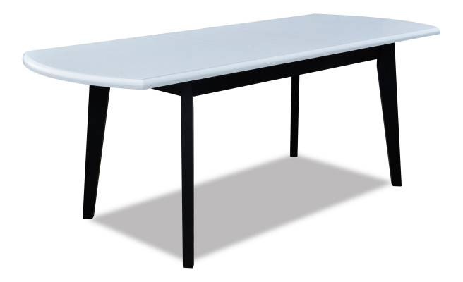 Tables Design Table Table en bois Salle à manger Meubles de luxe Blanc Noir 80x160/200 cm
