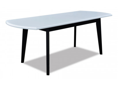 Tables Design Table Table en bois Salle à manger Meubles de luxe Blanc Noir 80x160/200 cm