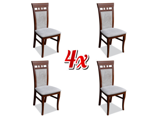 Suite Fauteuil nouveau 4x Chaises Chaise Tapisserie Design Salon Cuisine Siège Salle à manger