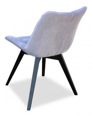 Des chaises de salle à manger. Tissu de revêtement de design moderne de luxe gris pour fauteuil inclinable.