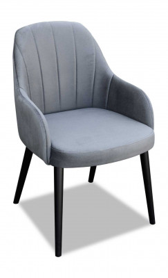Conception Chaise de salle à manger en tissu de luxe avec accoudoirs Chaise marron
