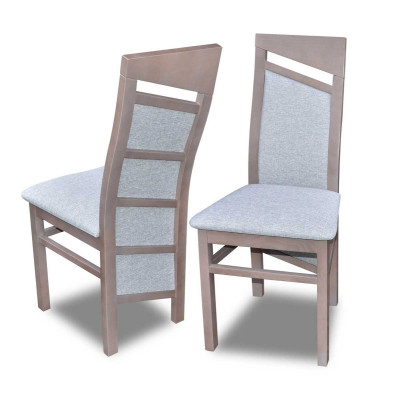 Chaise marron Chaise rembourrée Siège moderne Mobilier de salle à manger Tissu d'ameublement nouveau