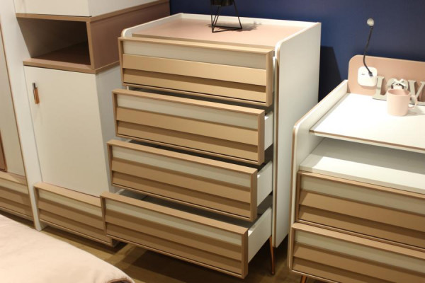 Commode moderne avec 2 tiroirs, Designer de meubles, Chambre enfant, neuf.