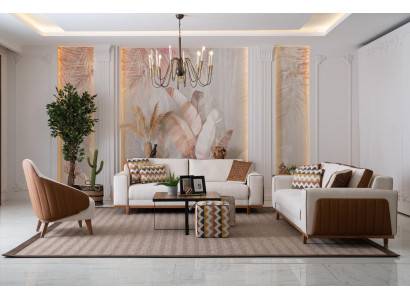 Ensemble de canapés élégants 3+2+1 fauteuil de luxe de haute qualité design luxueux