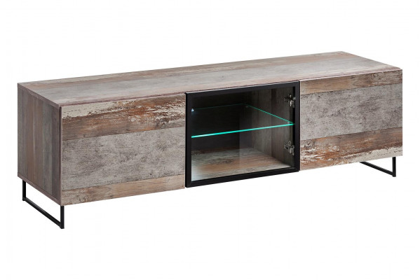 Ensemble de meubles bas pour téléviseur avec unité murale de design, 2 vitrines, meuble bas pour téléviseur, ensemble d'ameublement 5 pièces.
