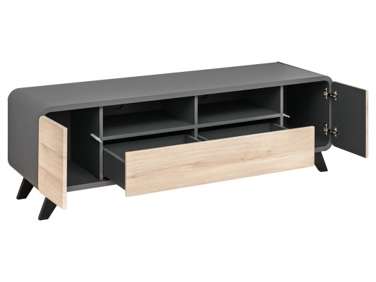 Set de salon Étagère murale Meuble TV bas Meubles en bois 2x Vitrine Unité murale nouveau