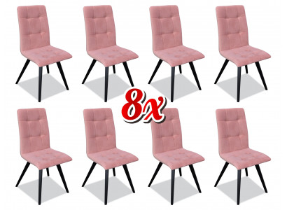 Chaise 8x Chaise rembourrée de salle à manger Canapé TV Siège en textile Set de fauteuils de club neuf
