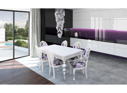 Table à manger 6x Chaises Ensemble de salle à manger Ensemble de salle à manger Classique Table 7 pièces Ensemble de chaises nouveau