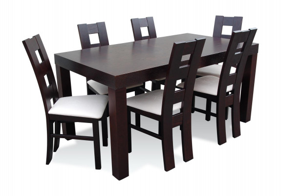 Mobilier de salle à manger classique Ensemble de salle à manger Fauteuil Table Groupe Ensemble de 7 pièces Classique