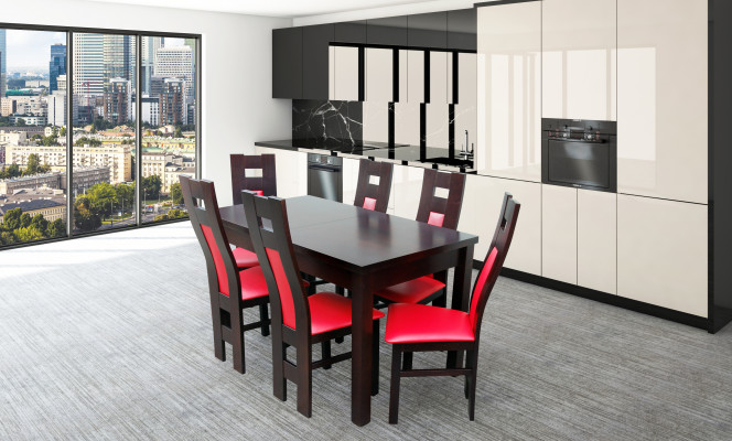 Ensemble de chaises de salle à manger design Ensemble de chaises et table + 6 chaises Ensembles de tables de salle à manger