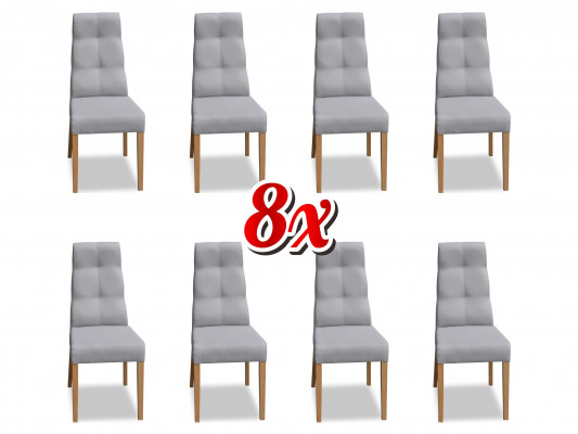 Designer Chairs Suite Complete K63 Chair Set Dining room Lehn Upholstery Seat 8x Ensemble complet de chaises design K63, ensemble de chaises pour salle à manger avec siège rembourré à dossier 8x