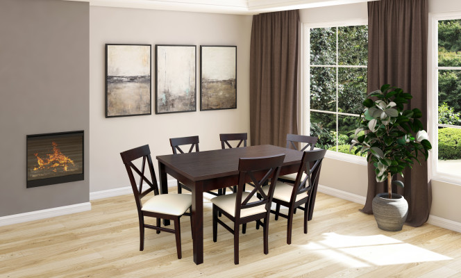 Ensemble de chaises pour salle à manger design, ensemble de chaises, tables en bois.