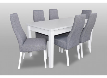 Jeu de salle à manger complet Table de salle à manger 6x Chaises Groupe Ess de salle à manger Table en bois Tables 7pcs neuves