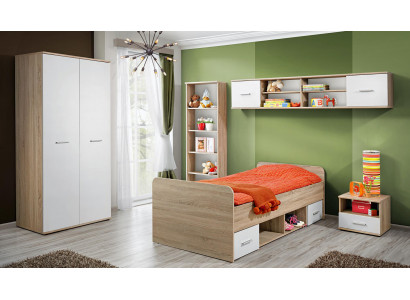 Ensemble complet de chambre d'enfants Table de chevet Lit designer Armoire moderne Mobilier